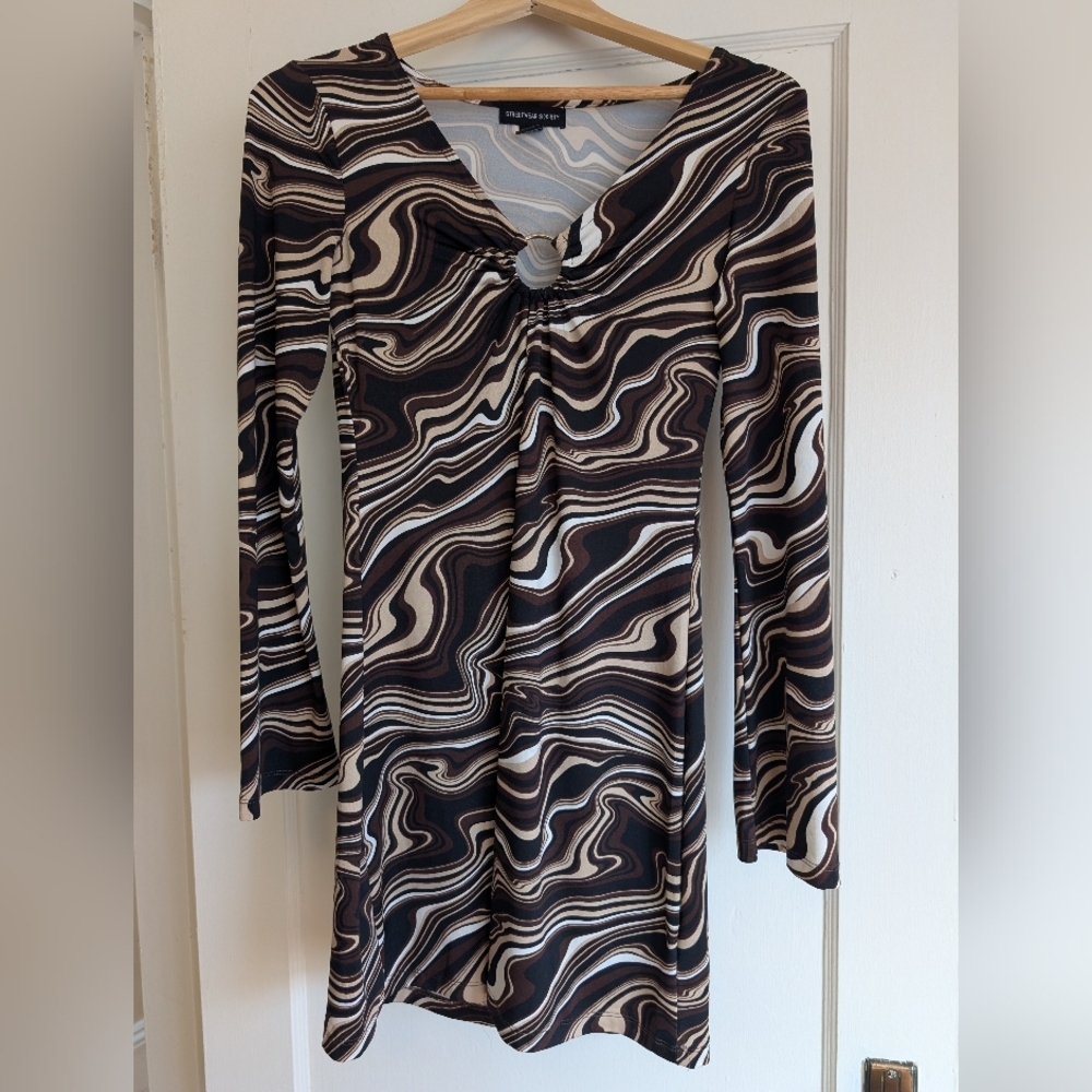 Streetwear Society Long Sleeve Pattern Dress